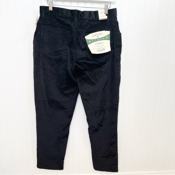 St. John’s Bay Black Velvet 5-Pocket Stretch Jeans Women’s Size 14 Petite NEW - Picture 2 of 6